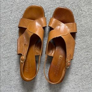 Vintage Brown Leather Sandals